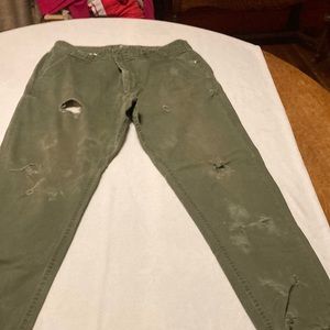 Custom men’s distressed old navy joggers size 34